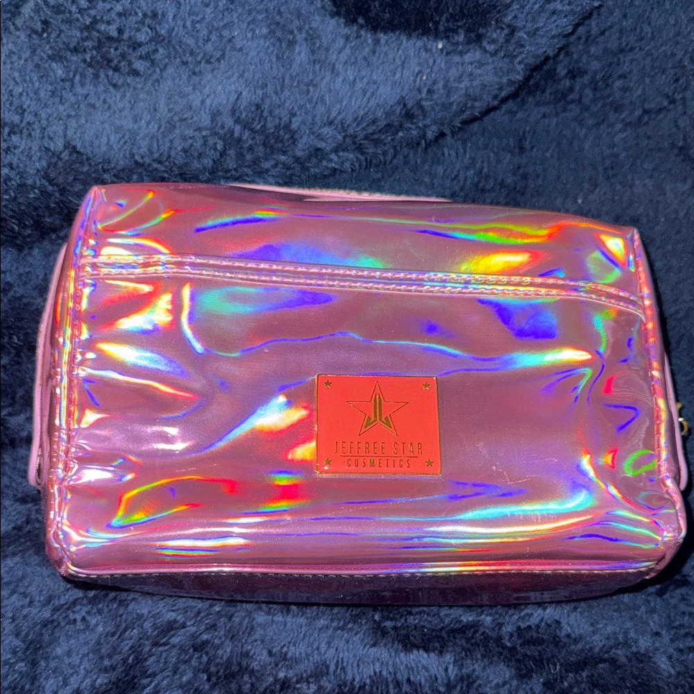 Jeffree Star Iridescent Pink Cosmetic Bag